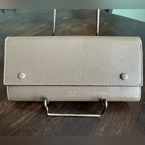 Celine Taupe Leather Wallet